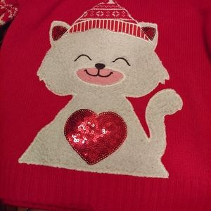 girls holiday sweater and socks